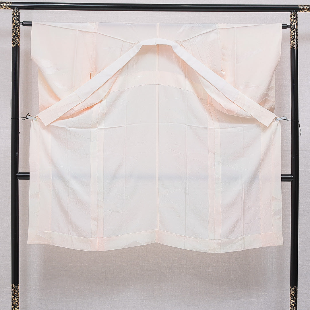 長襦袢 無双袖 身丈125cm 裄丈62cm 正絹 Sランク Mサイズ 山 ピンク系 RP 1239-16684