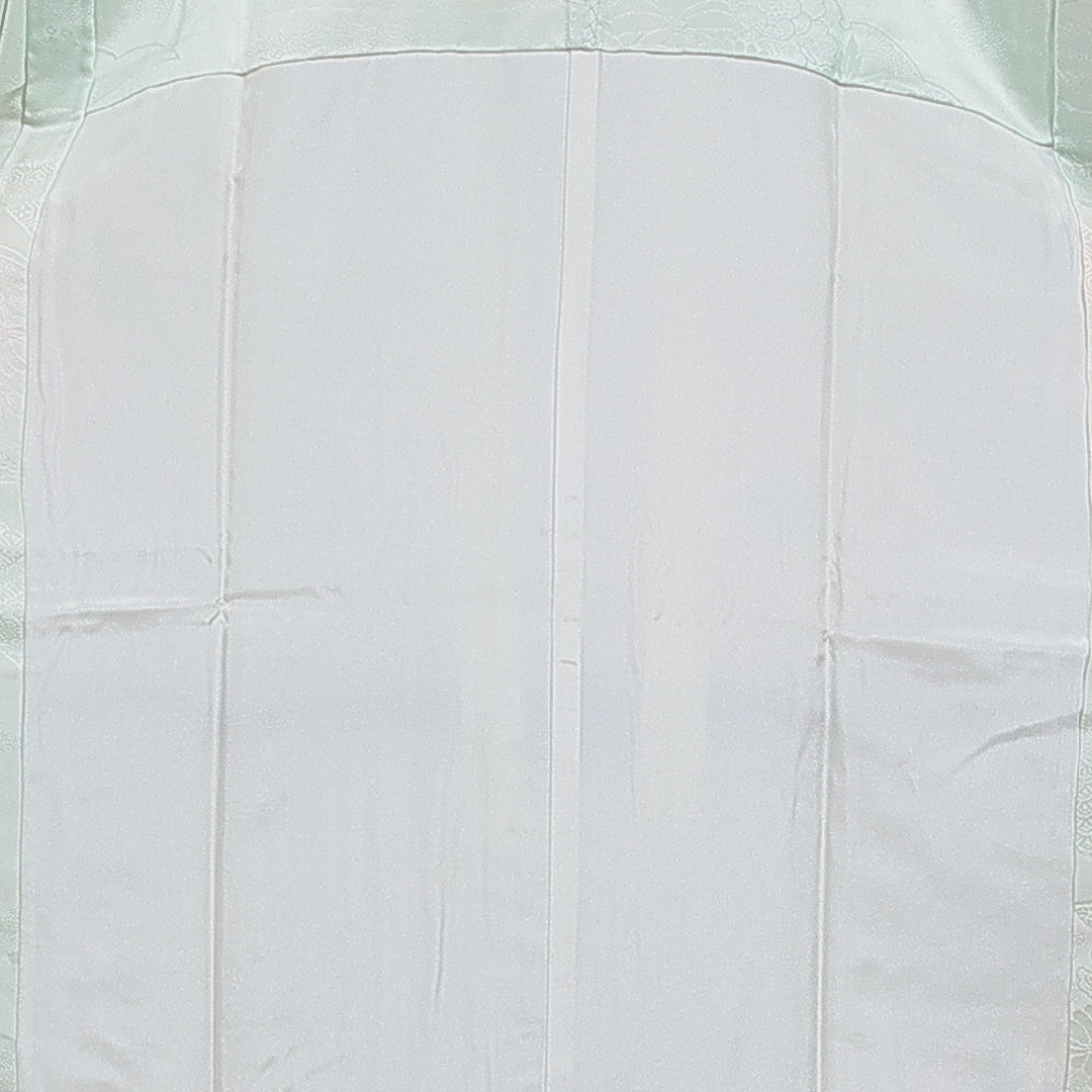 長襦袢 無双袖 身丈126cm 裄丈65cm 正絹 Sランク Mサイズ 扇子 ピンク系 RP 1239-16512
