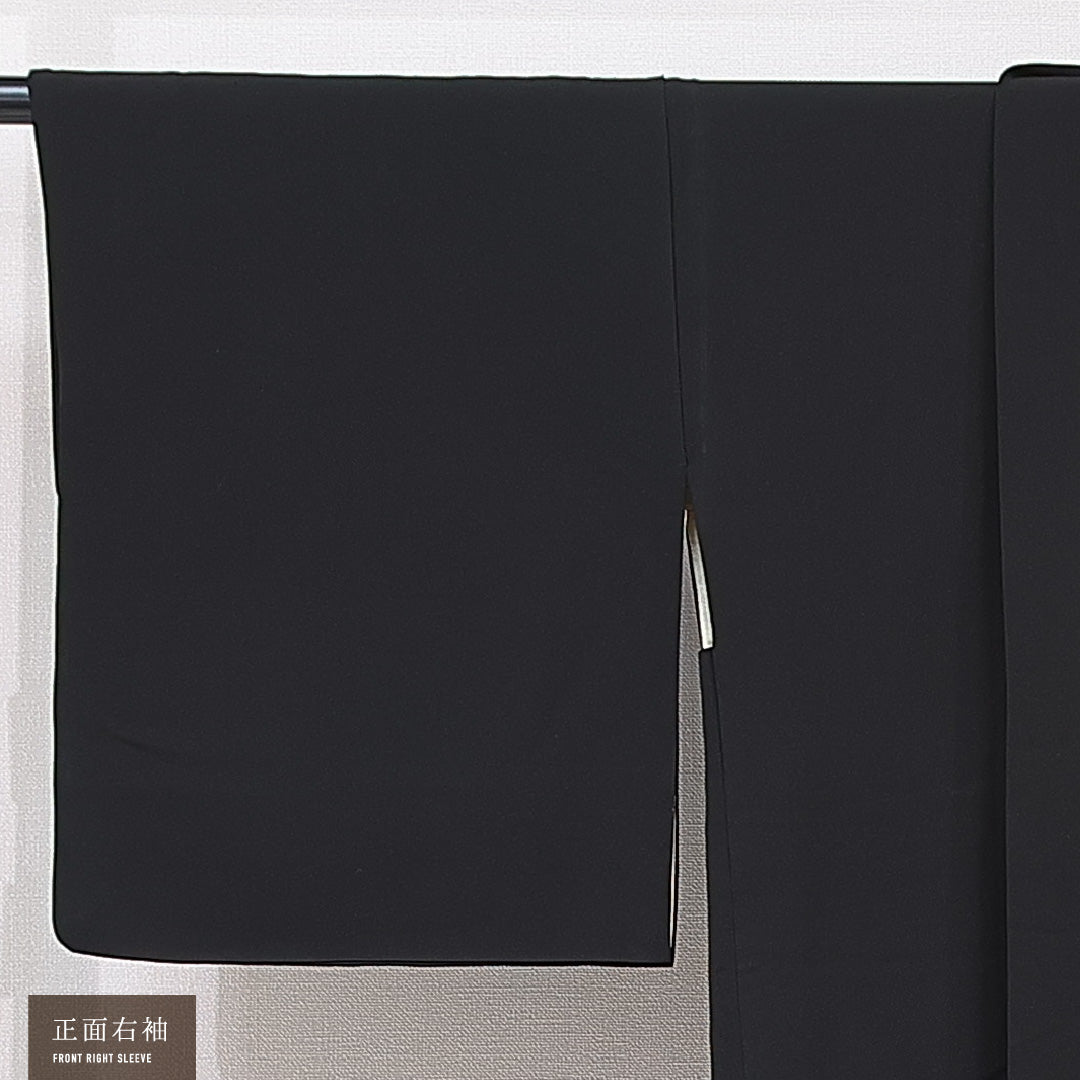 羽織 袷 身丈79cm 裄丈64cm 正絹 Cランク カジュアル Mサイズ 織り出し 紐あり 撫子 黒系 LP 1232-15311
