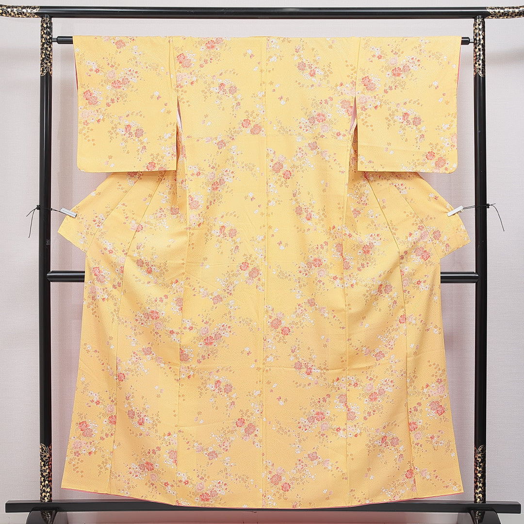 中古・リサイクル 小紋】 洗える着物 袷 身丈156cm 裄丈62cm