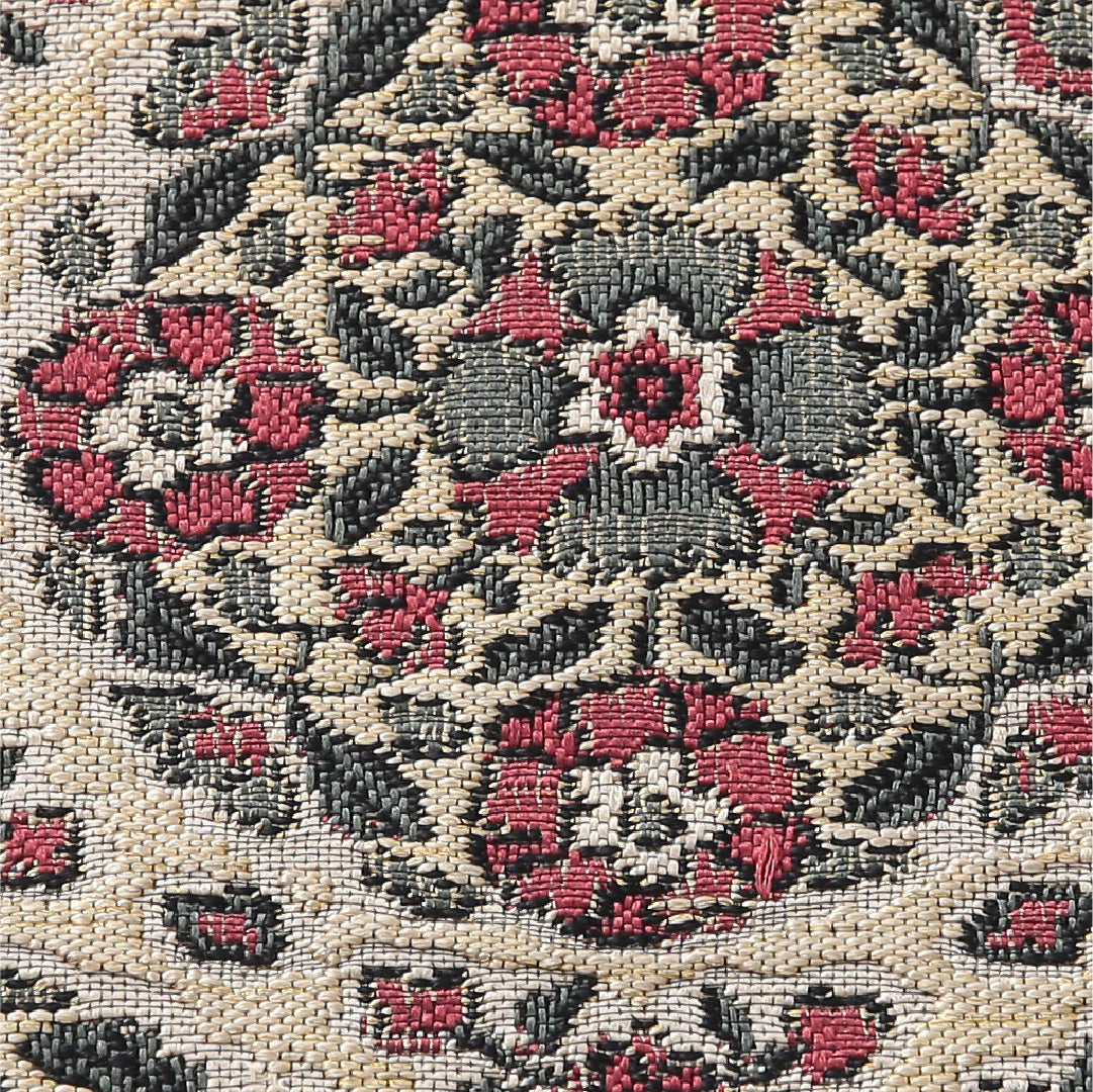 八寸名古屋帯 帯丈392cm カジュアル 開き仕立て 全通 Aランク 正絹 花文 多色系 クリーム系 1224-03916