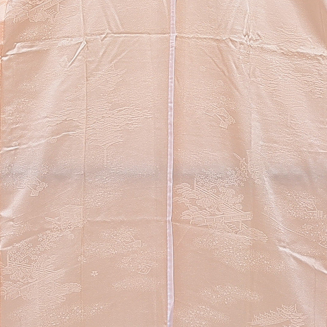 長襦袢 無双袖 身丈132cm 裄丈64cm 正絹 Sランク XLサイズ 菊 素朴 落ち着き 朱系 RP 1239-16478