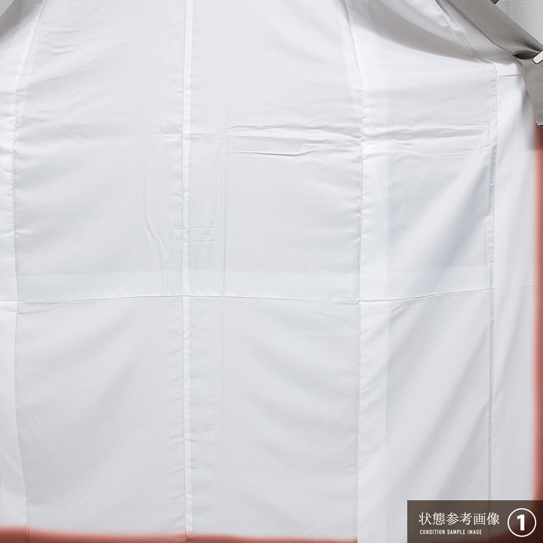 洗える着物 付下げ 袷 身丈165cm 裄丈64cm ポリエステル Sランク インフォーマル バチ衿 XLサイズ 菊 花文 グレー系 RP 1218-16099