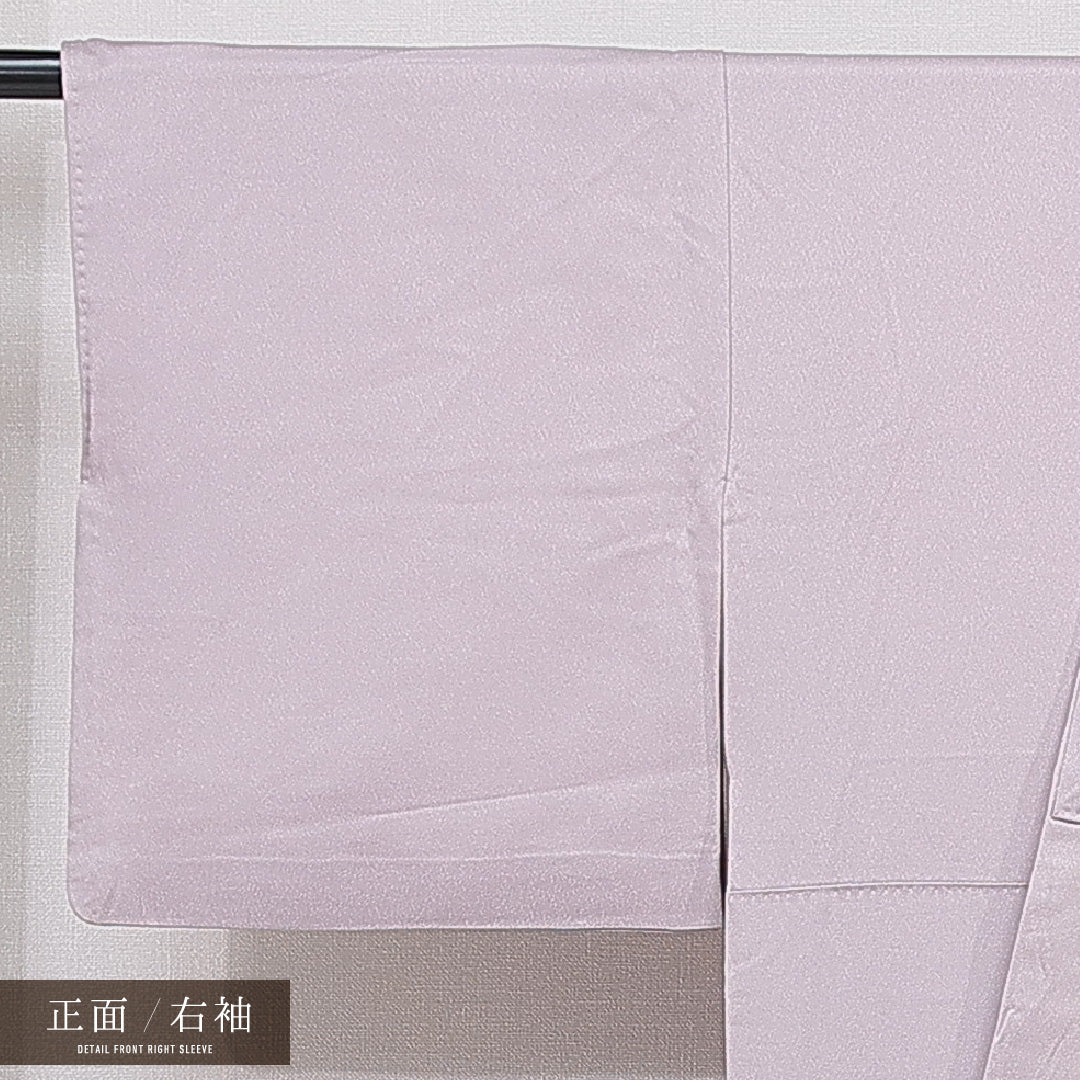 訪問着 袷 身丈155cm 裄丈63cm 正絹 Bランク セミフォーマル 広衿 Mサイズ 牡丹 可憐 優しい 紫系 RP 1217-15441