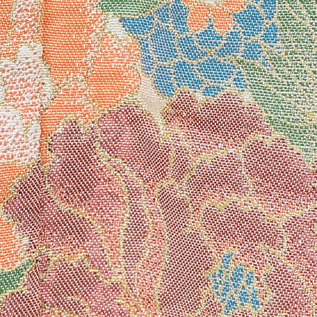 色留袖 袷 身丈159cm 裄丈65cm セミフォーマル Cランク Mサイズ 正絹 広衿 牡丹 1211-F0647