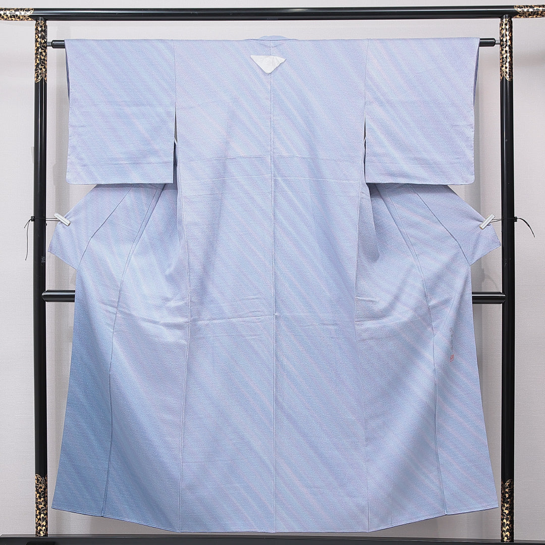 付下げ 袷 身丈152cm 裄丈61cm 正絹 成田彩峰 Sランク Sサイズ 広衿 一つ紋 セミフォーマル 創作柄 作家物 落款 証紙 グラデーション系 水色系 1261-15901