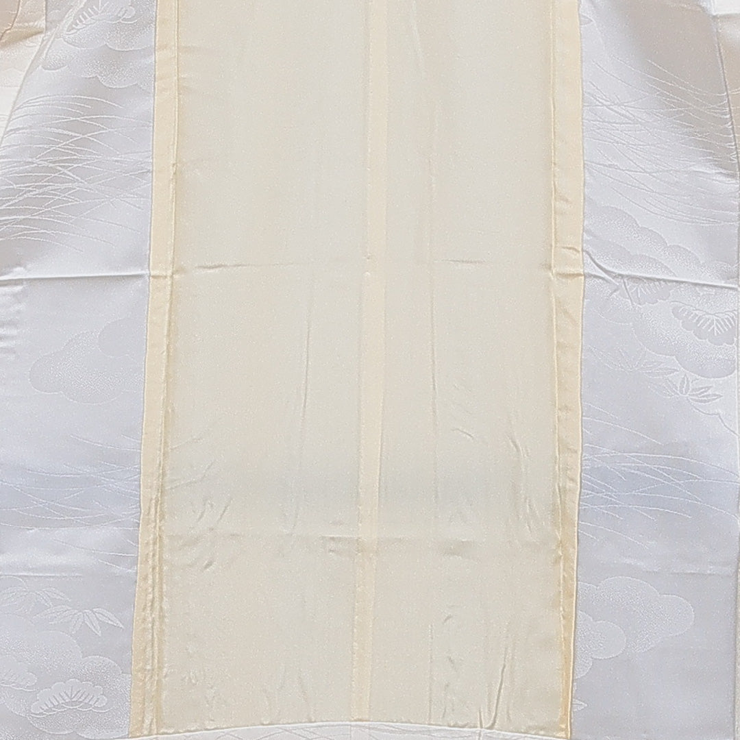 長襦袢 無双袖 身丈123cm 裄丈60cm 正絹 Sランク Sサイズ 居敷当て 古典柄 ベージュ系 RP 1239-16597