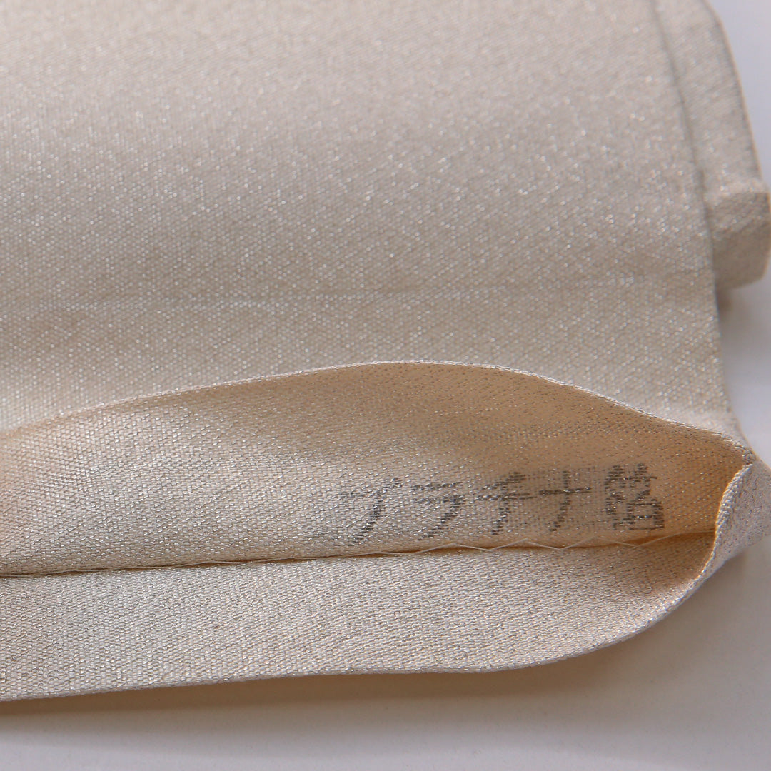 袋帯 帯丈428cm フォーマル ポイント柄 Aランク 正絹 鶴 雲 銀系 1223-01976