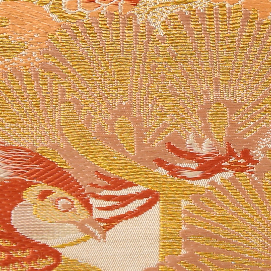 アンティーク 丸帯 帯丈408cm 全通 Cランク 正絹 金系 1223-02200