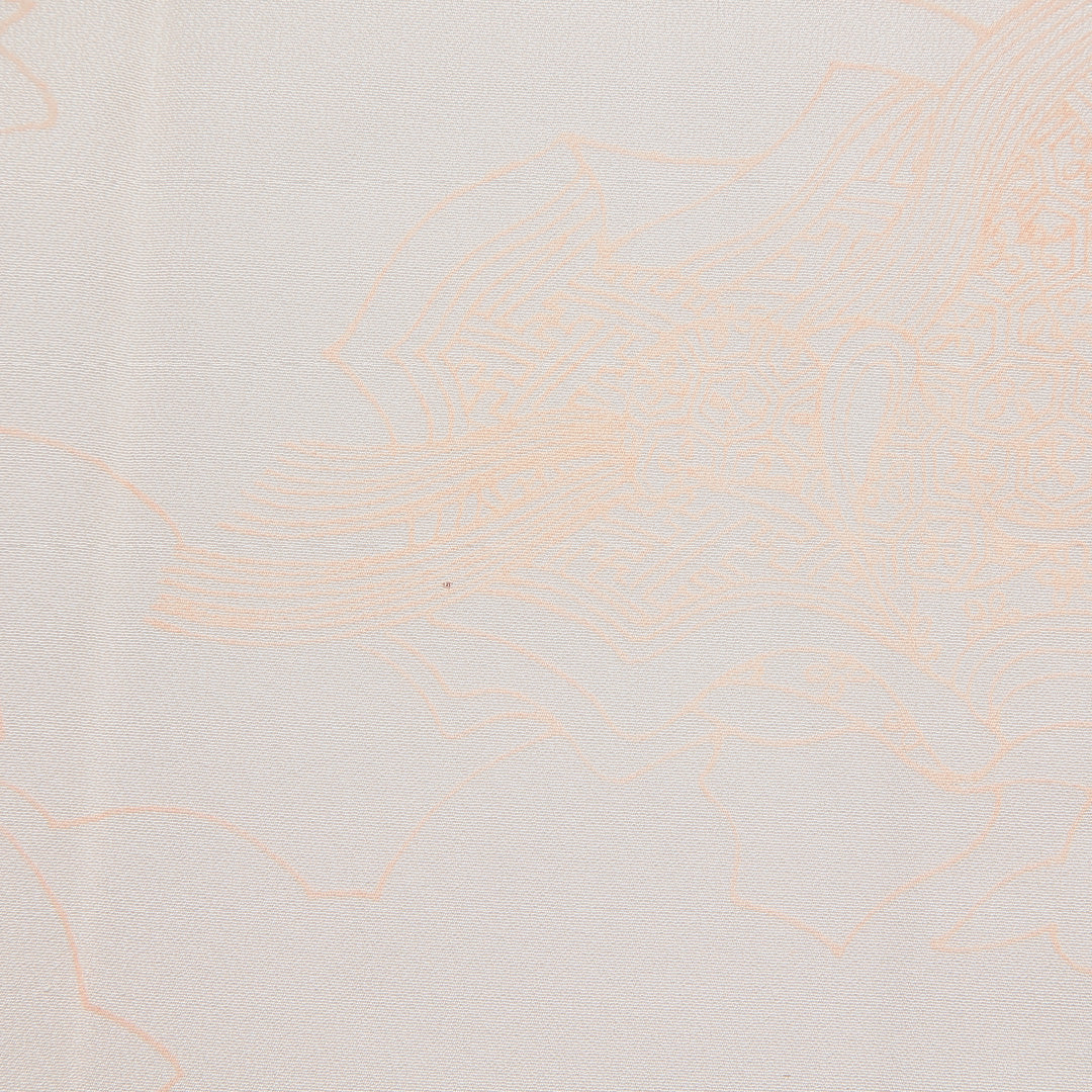 長襦袢 無双袖 身丈126cm 裄丈64cm 正絹 Sランク Mサイズ 平安絵巻 ベージュ系 RP 1239-16583