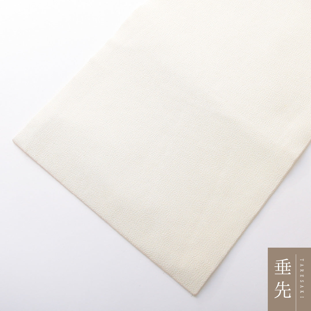 九寸名古屋帯 Cランク 帯丈359cm 正絹 ポイント柄 名古屋仕立て 染め インフォーマル ちりめん 花柄 白系 RP 1245-03739