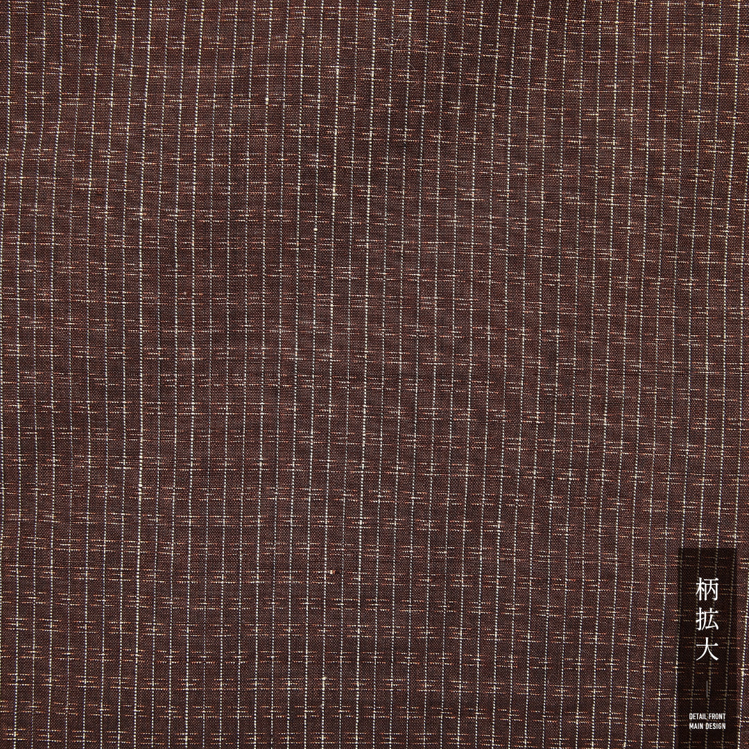 男着物 袷 身丈139cm 裄丈65cm 正絹 Aランク カジュアル 棒衿 Sサイズ 抽象柄 茶系 RP 1224-15060