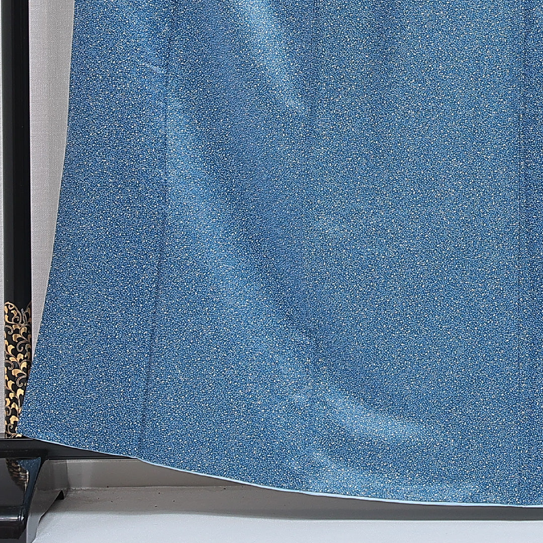 江戸小紋(大小霰) 洗える着物 袷 身丈164cm 裄丈66cm ポリエステル Sランク Lサイズ 広衿 インフォーマル 青系 1262-16278