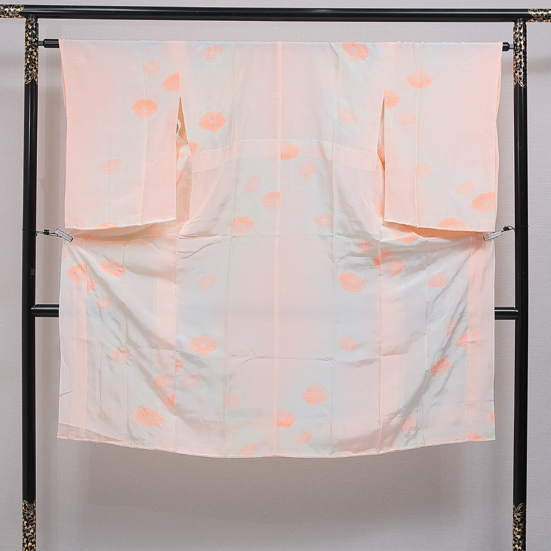 長襦袢 無双袖 身丈127cm 裄丈63cm 正絹 Aランク Mサイズ 芙蓉 朱系 RP 1239-16579