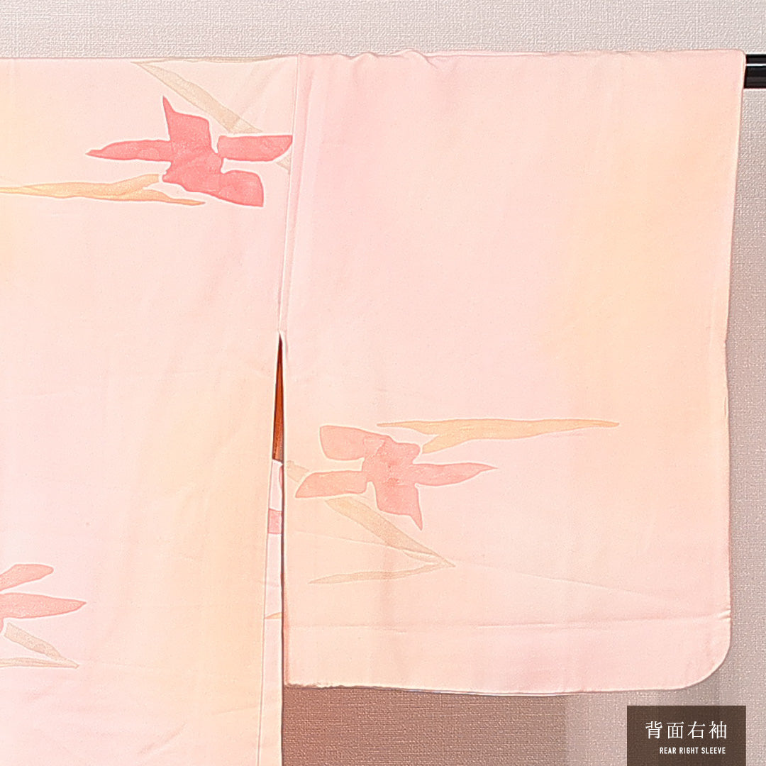 羽織 袷 身丈76cm 裄丈64cm 正絹 Cランク カジュアル Mサイズ 創作柄 ピンク系 HP 1232-15252