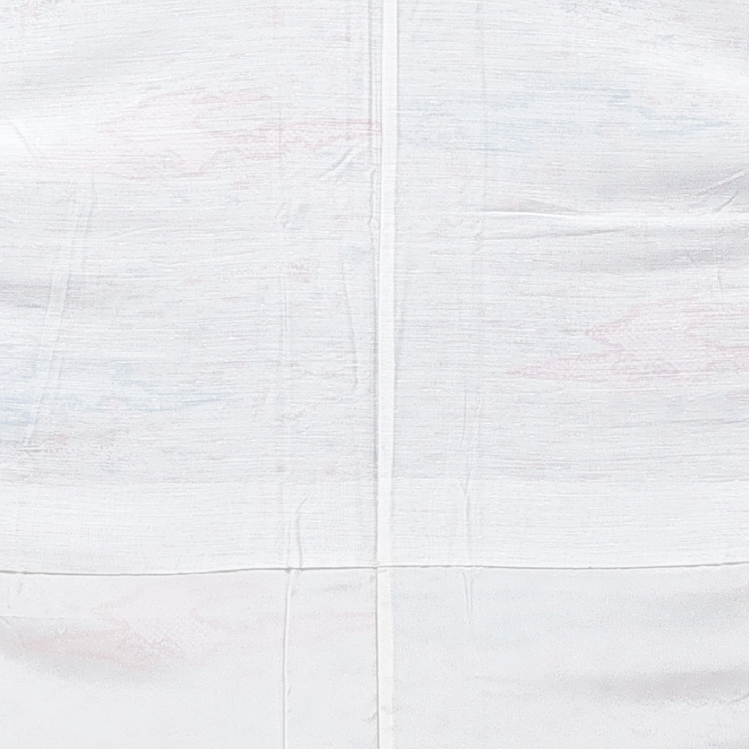 小紋 洗える着物 袷 身丈159cm 裄丈63cm ポリエステル Sランク Mサイズ 広衿 インフォーマル 菊 笠松 水色系 1215-15808