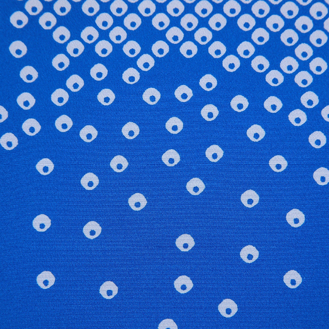 付下げ 洗える着物 胴抜き 身丈160cm 裄丈66cm ポリエステル Aランク Lサイズ バチ衿 インフォーマル 鹿の子 創作柄 青系 1261-16356