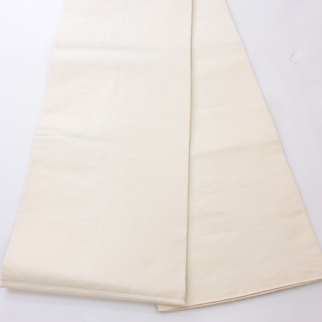 袋帯 帯丈418cm 正絹 六通 セミフォーマル 薔薇 クリーム系 1243-02188