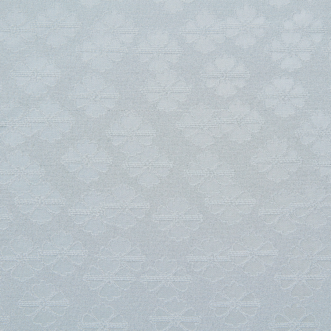 色無地 袷 身丈150cm 裄丈59cm 正絹 Sランク Sサイズ 広衿 インフォーマル 紋意匠 菊 無地 グレー系 水色系 1214-15114