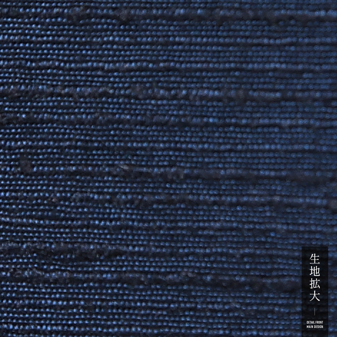 男着物 袷 身丈142cm 裄丈67cm 正絹 Cランク カジュアル 棒衿 Mサイズ 無地 紺系 LP 1224-15759