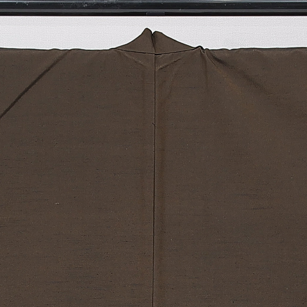 未使用品 羽織 男性用 袷 身丈87cm 裄丈68cm 正絹 Nランク カジュアル Mサイズ 無地 茶系 M4 1235-15772