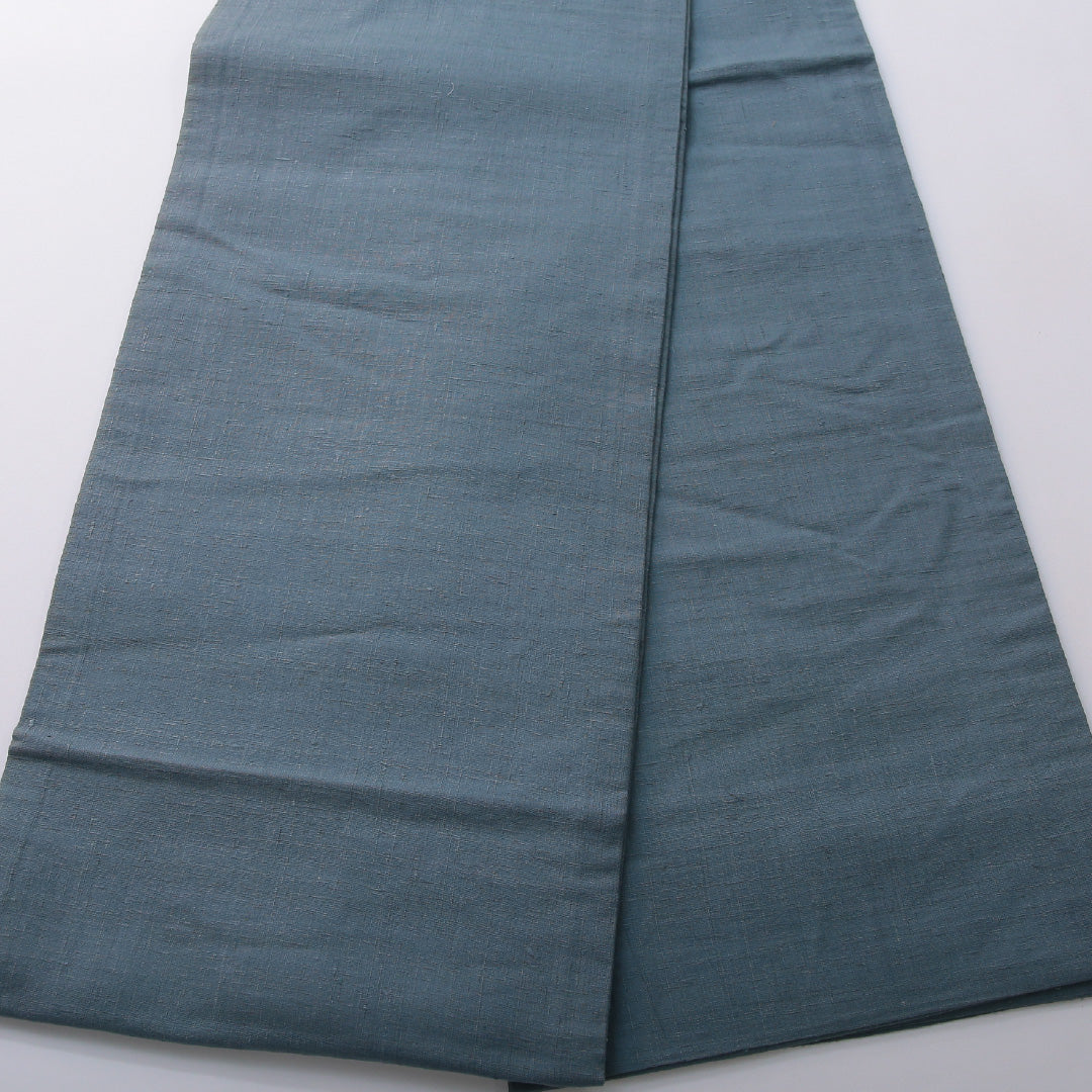 袋帯 帯丈456cm フォーマル ポイント柄 Bランク 正絹 汕頭刺繡 菊 青系 緑系 1223-02067