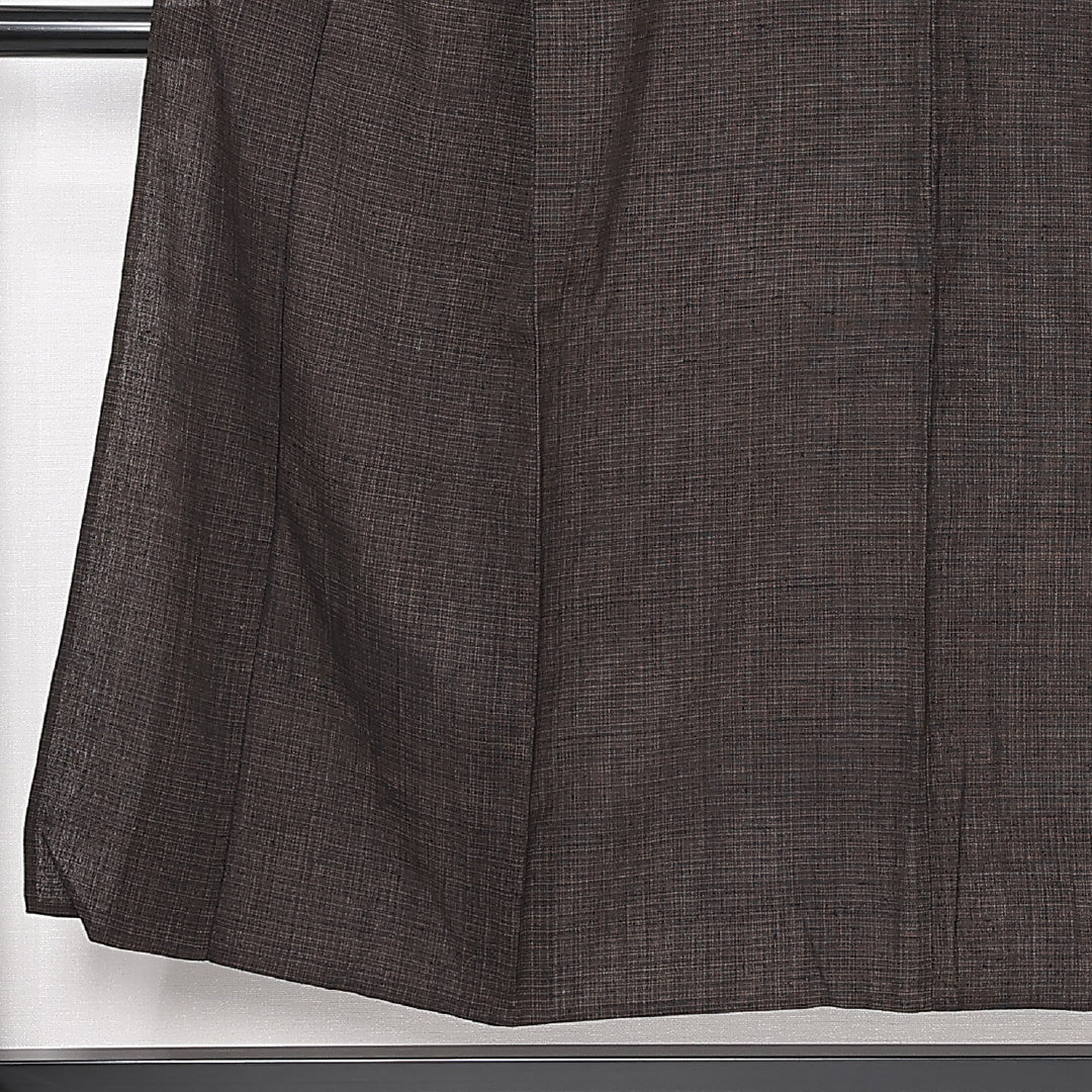 アンティーク 木綿の紬(書生絣) 洗える着物 単衣 身丈150cm 裄丈63cm 木綿 Cランク Sサイズ 棒衿 肩当て 格子 茶系 1216-13078