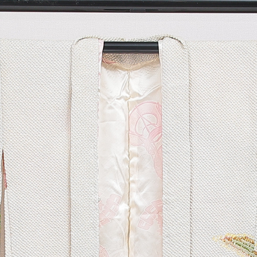 羽織 袷 身丈81cm 裄丈61cm 正絹 Sランク カジュアル Sサイズ 創作柄 クリーム系 RP 1232-16838