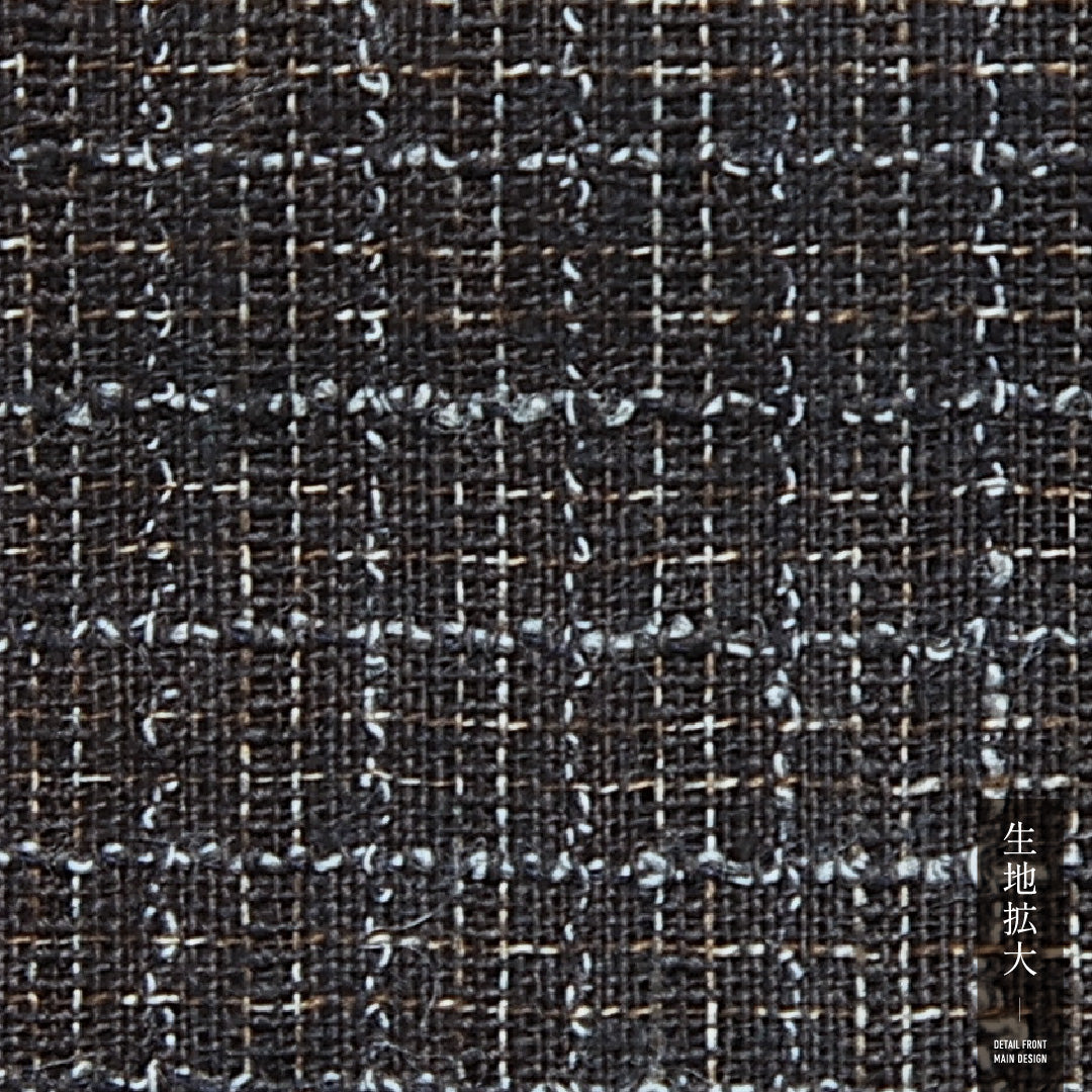 男着物 単衣 身丈137cm 裄丈64cm 正絹 Sランク Sサイズ 棒衿 カジュアル 居敷当て 肩当て 無地 黒系 1219-15237