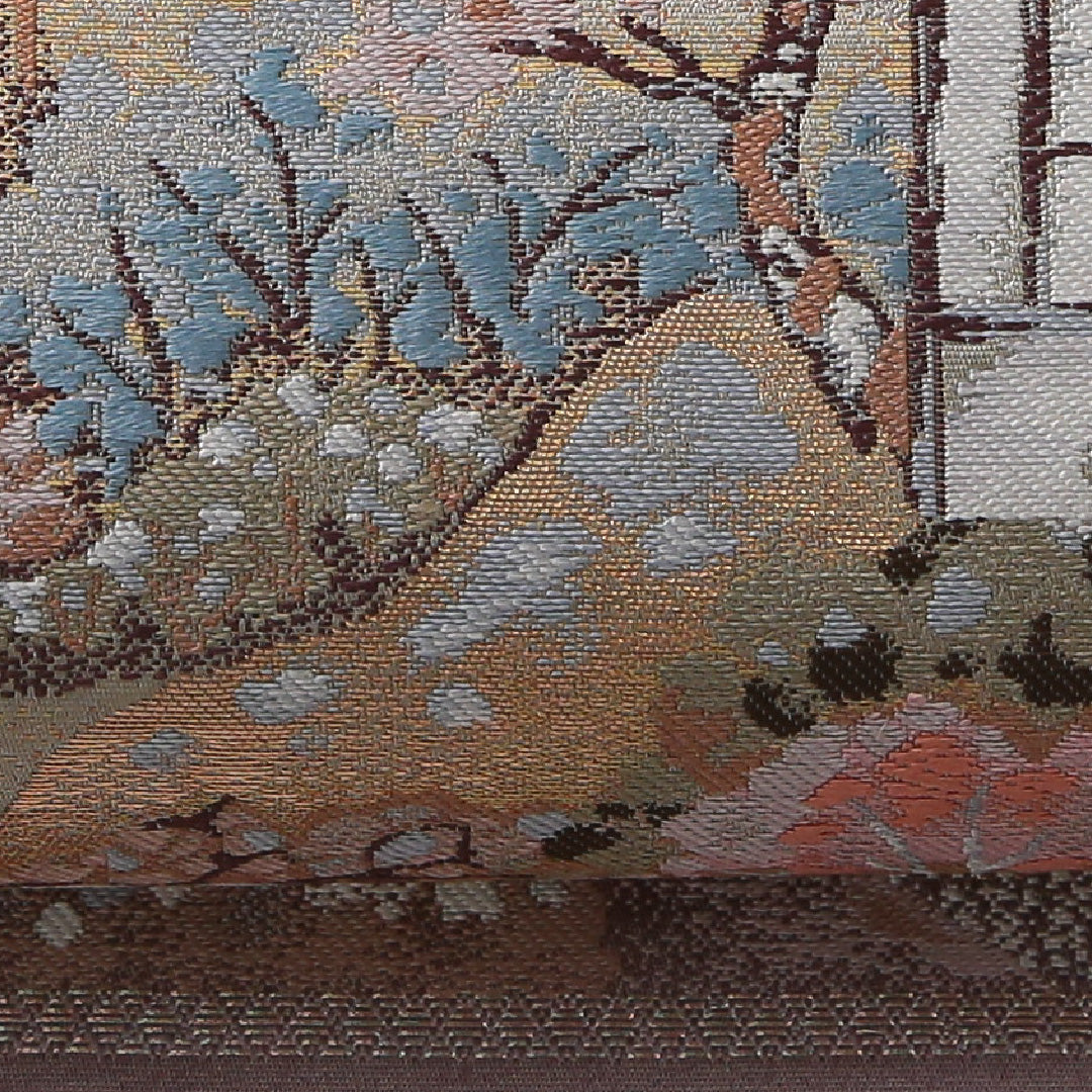 袋帯 帯丈442cm フォーマル 六通 Sランク 正絹 茶屋辻 多色系 1223-02065