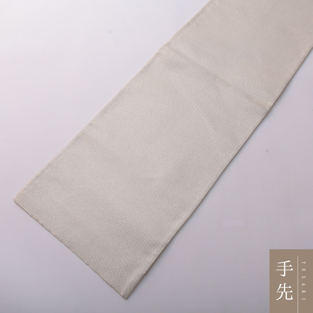 袋帯 帯丈428cm フォーマル ポイント柄 Aランク 正絹 鶴 雲 銀系 1223-01976