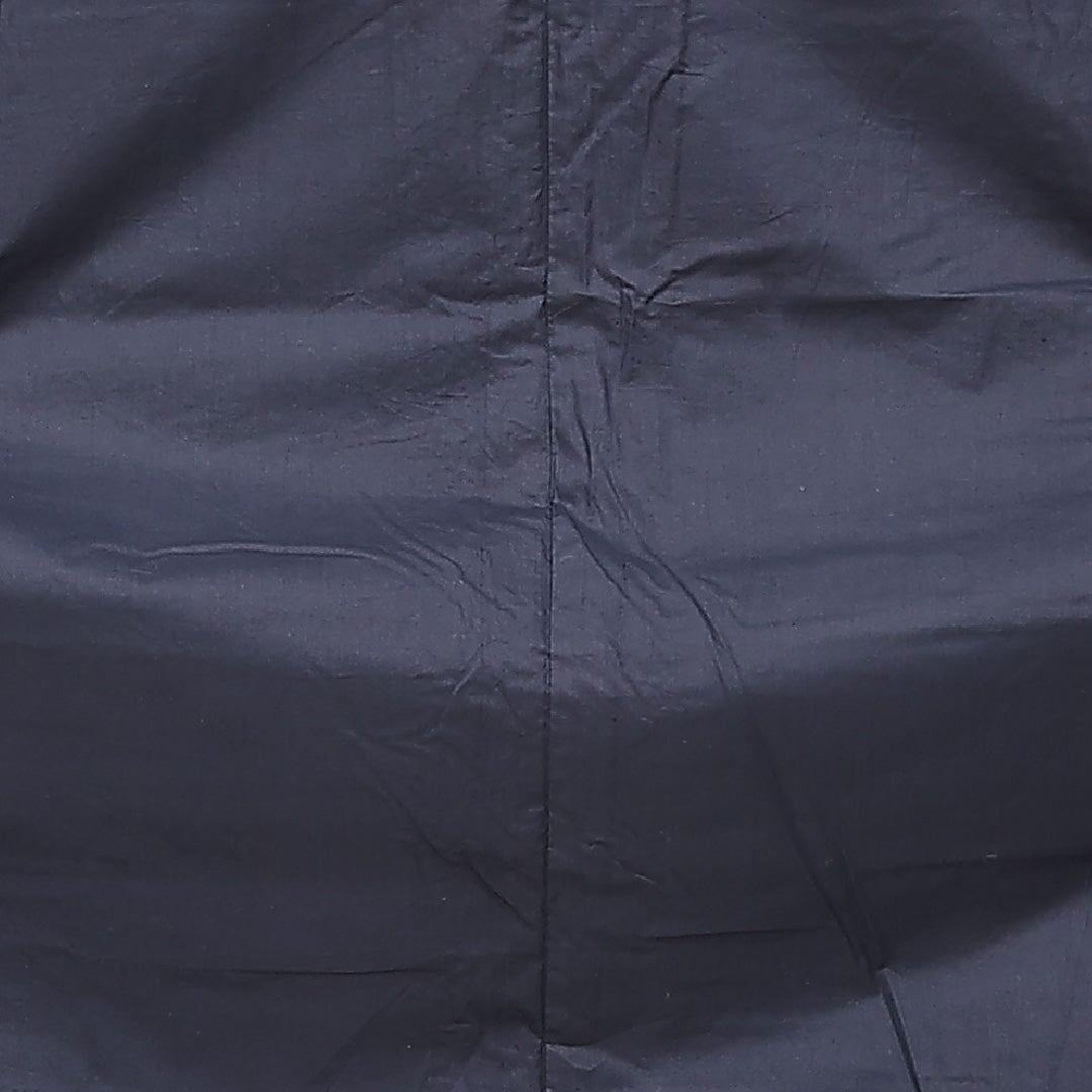 男着物 袷 身丈141cm 裄丈65cm 正絹 Cランク カジュアル バチ衿 Mサイズ 亀甲 紺系 LP 1224-16918
