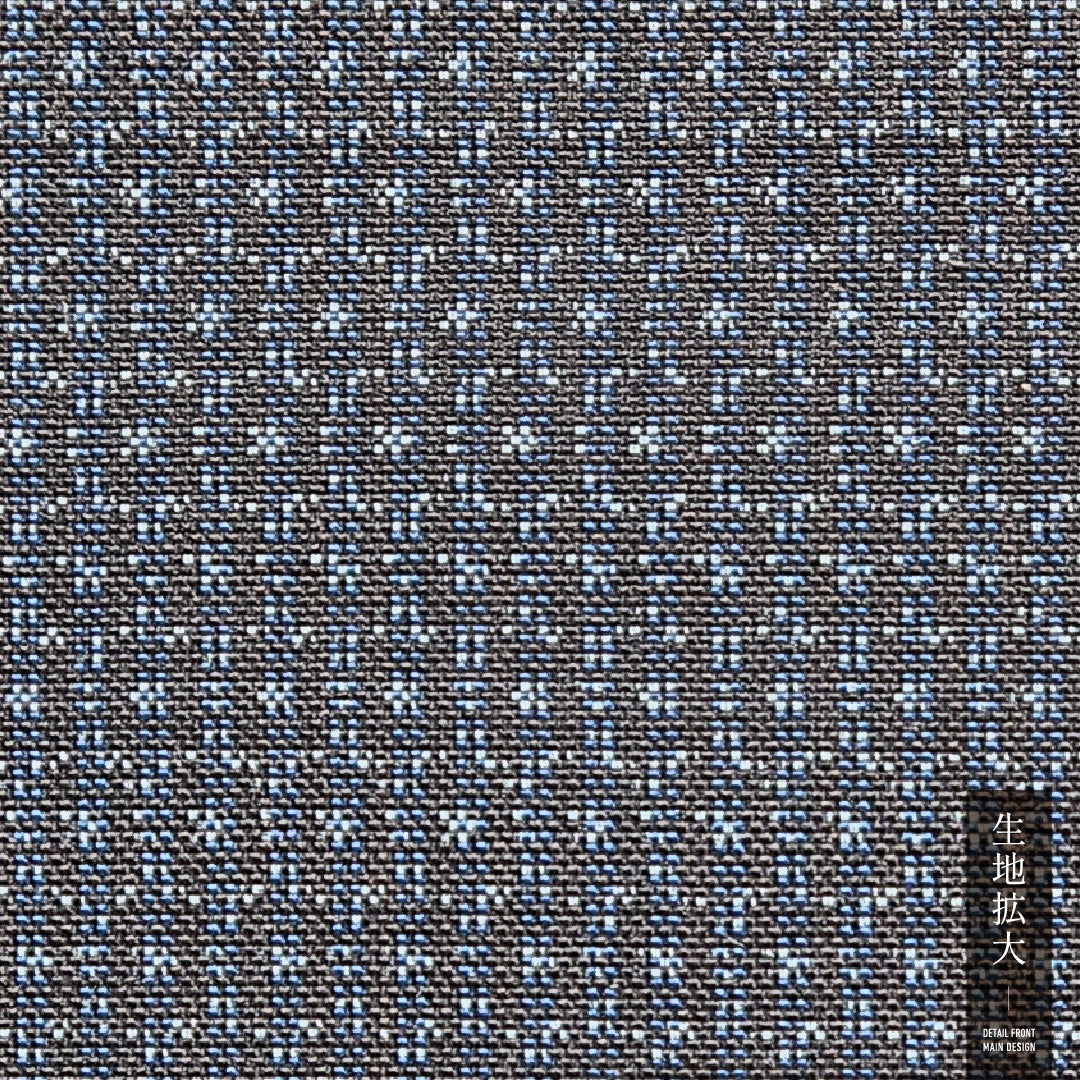 男着物 袷 身丈142cm 裄丈66cm 正絹 Aランク Mサイズ 棒衿 カジュアル 創作柄 茶系 1219-15238