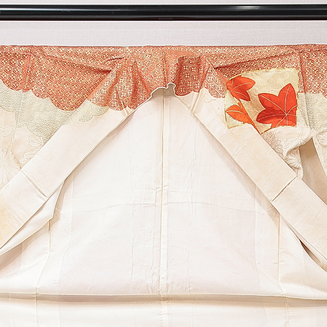 振袖 袷 身丈168cm 裄丈63cm フォーマル Cランク XLサイズ 正絹 広衿 牡丹 金駒刺繍 1213-F0671