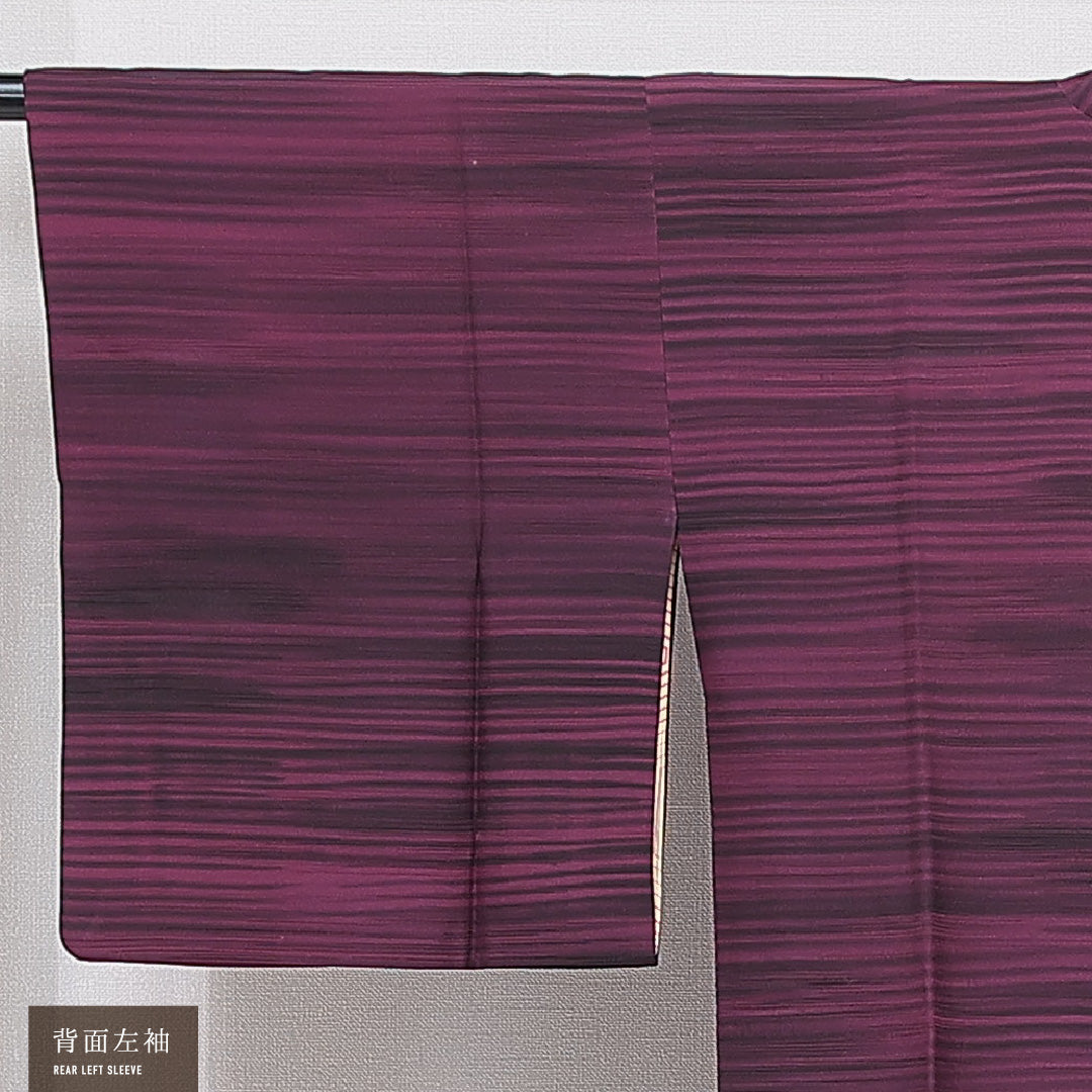道行コート 袷 身丈90cm 裄丈63cm 正絹 Cランク セミフォーマル Sサイズ ポケットあり 創作柄 紫系 LP 1237-15445