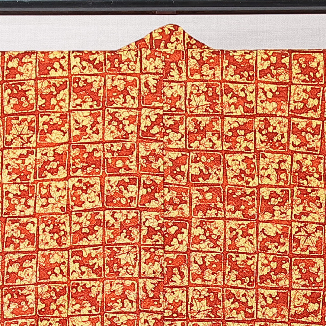 洗える着物 道中着 袷 身丈81cm 裄丈65cm ポリエステル Aランク セミフォーマル Mサイズ 格子 クリーム系 HP 1236-15167
