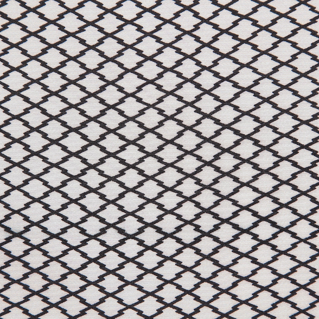 小紋 洗える着物 袷 身丈158cm 裄丈64cm ポリエステル Bランク Mサイズ バチ衿 インフォーマル 松皮菱 黒系 白系 1215-15807