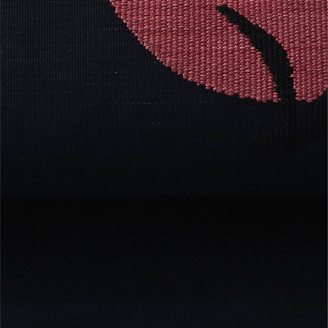 八寸名古屋帯 帯丈356cm カジュアル 松葉仕立て ポイント柄 帯芯なし Aランク 正絹 創作柄 紺系 1224-03509