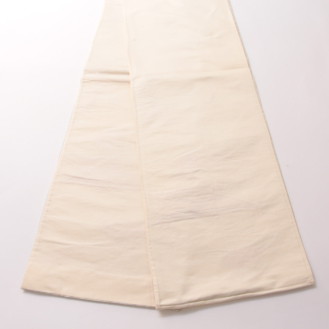 袋帯 帯丈416cm 正絹 六通 セミフォーマル 流水 銀系 1243-01855