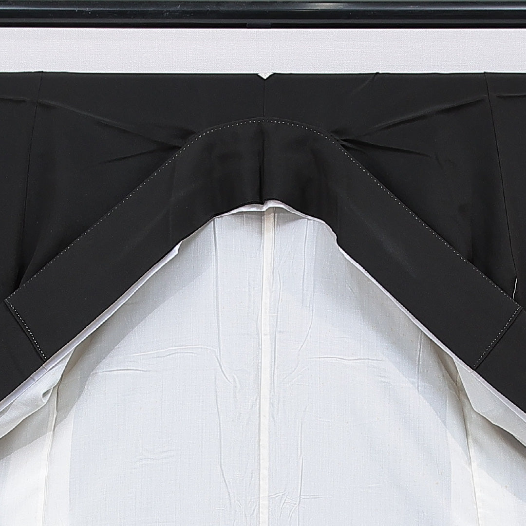 黒留袖 袷 身丈157cm 裄丈62cm 五つ紋 四ツ目菱 フォーマル Cランク Mサイズ 正絹 比翼仕立て 広衿 雉 松 1211-F0765