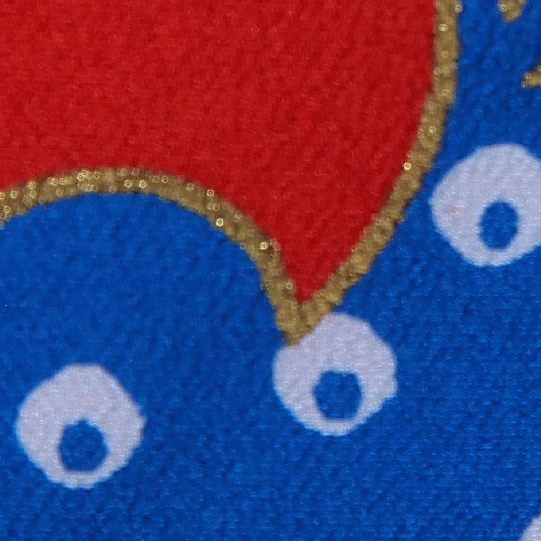 付下げ 洗える着物 胴抜き 身丈160cm 裄丈66cm ポリエステル Aランク Lサイズ バチ衿 インフォーマル 鹿の子 創作柄 青系 1261-16356