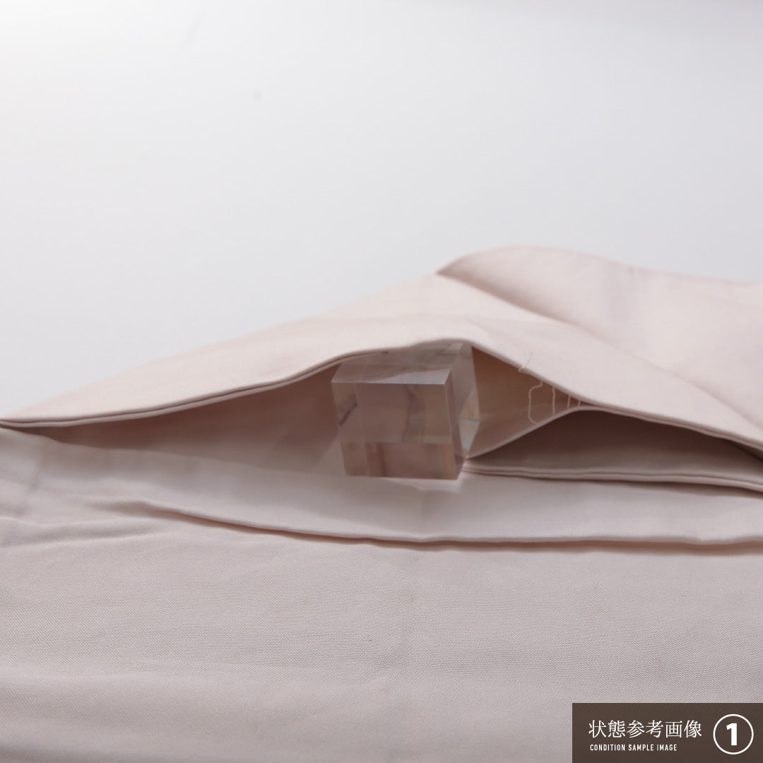 九寸名古屋帯 帯丈357cm カジュアル 名古屋仕立て ポイント柄 Dランク 正絹 綴れ織 薔薇 ピンク系 1224-03656