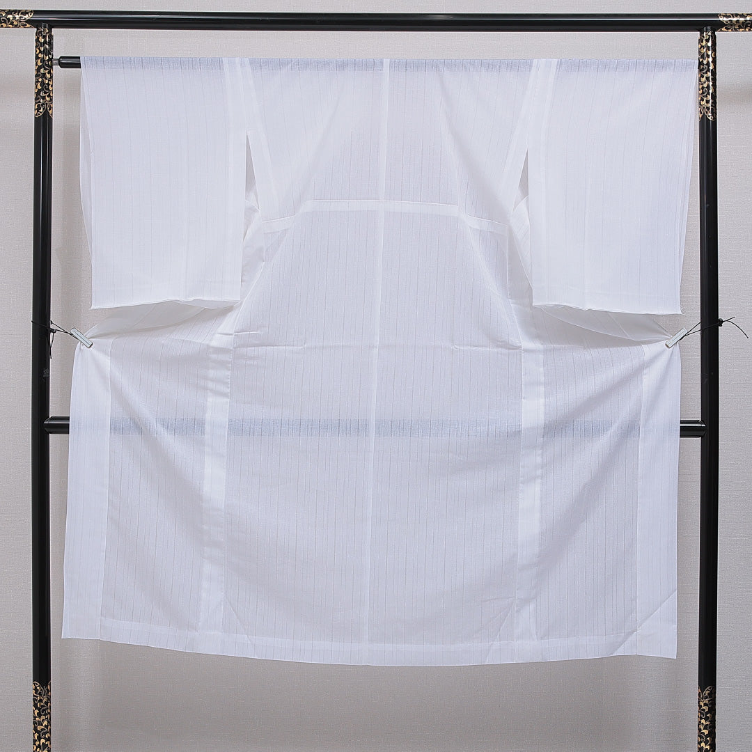 夏物 洗える着物 麻の長襦袢 単衣 身丈138cm 裄丈64cm 麻 Dランク 2XLサイズ 無地 白系 LP 1239-16466