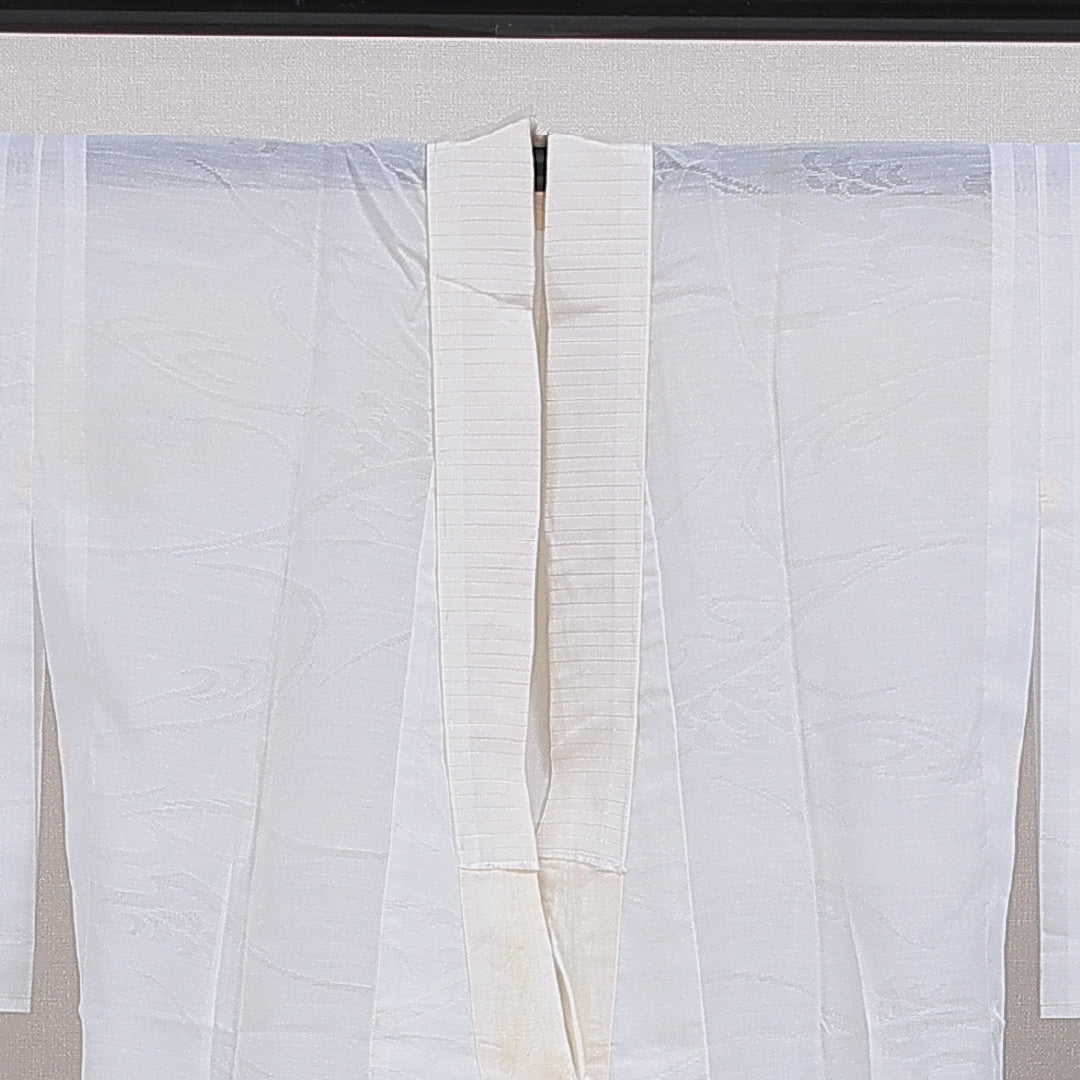 夏物 洗える着物 麻の長襦袢 単衣 身丈122cm 裄丈59cm 麻 Cランク Sサイズ 無地 白系 LP 1239-16508