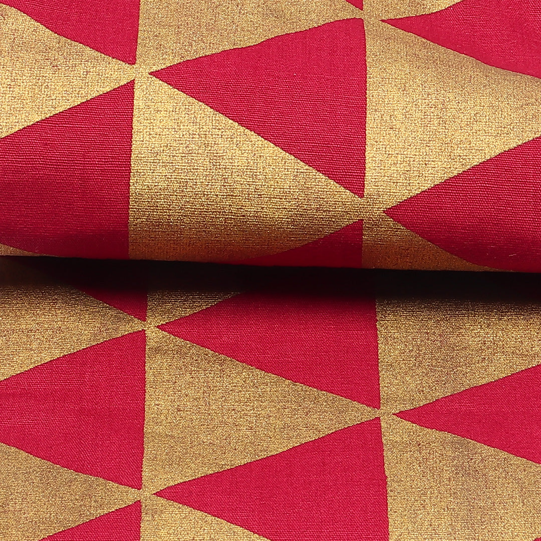 半幅帯 帯丈352cm 踊り用 小袋帯 全通 Aランク 正絹 鱗 赤系 青系 1225-00643