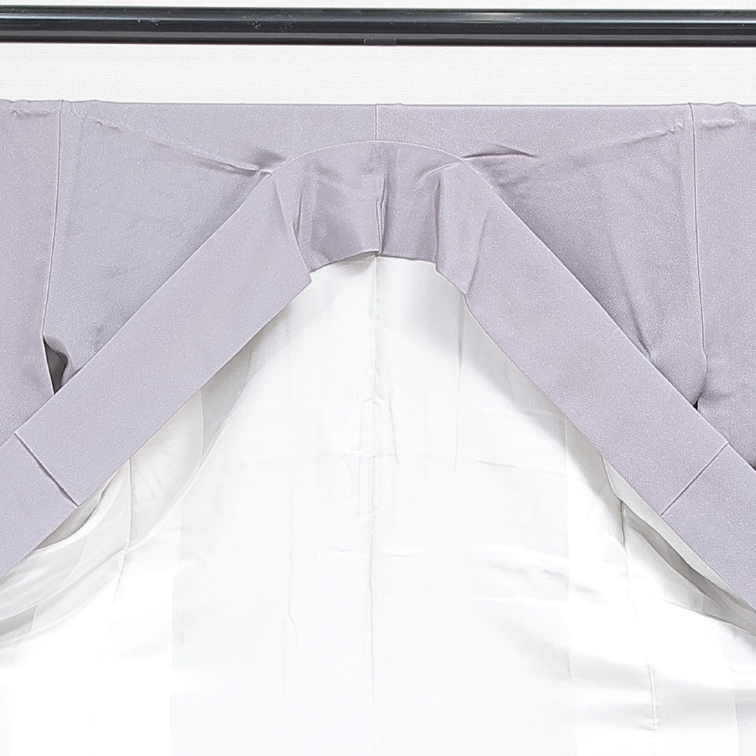 付下げ 袷 身丈163cm 裄丈65cm 正絹 Cランク Lサイズ 広衿 一つ紋(丸に橘) セミフォーマル 笠松 ぼかし染 金駒刺繍 グレー系 1261-16425