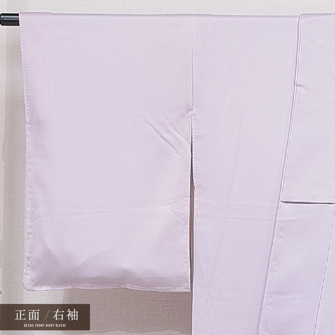 訪問着 袷 身丈167cm 裄丈61cm 正絹 Cランク セミフォーマル 広衿 XLサイズ 証紙 牡丹 紫系 LP 1217-15522