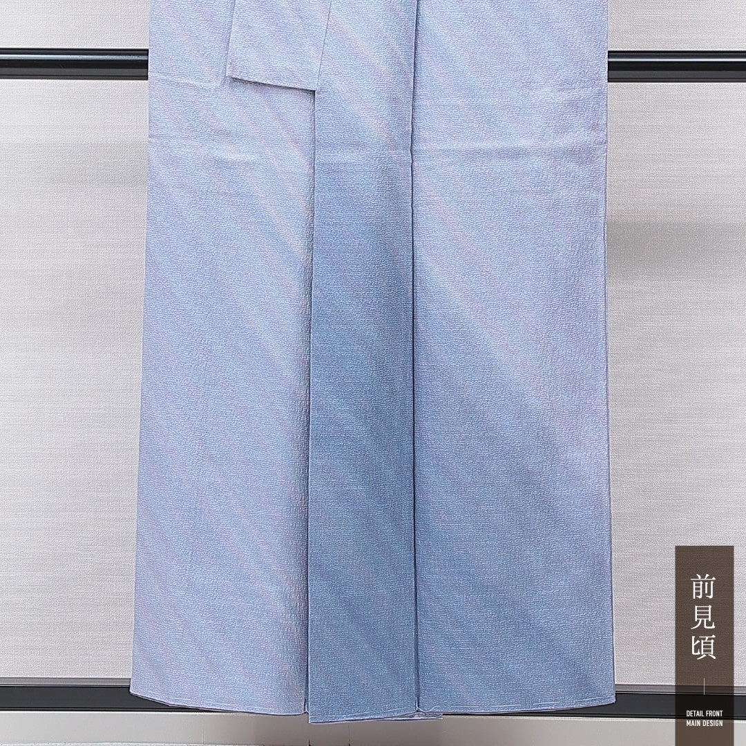 付下げ 袷 身丈152cm 裄丈61cm 正絹 成田彩峰 Sランク Sサイズ 広衿 一つ紋 セミフォーマル 創作柄 作家物 落款 証紙 グラデーション系 水色系 1261-15901