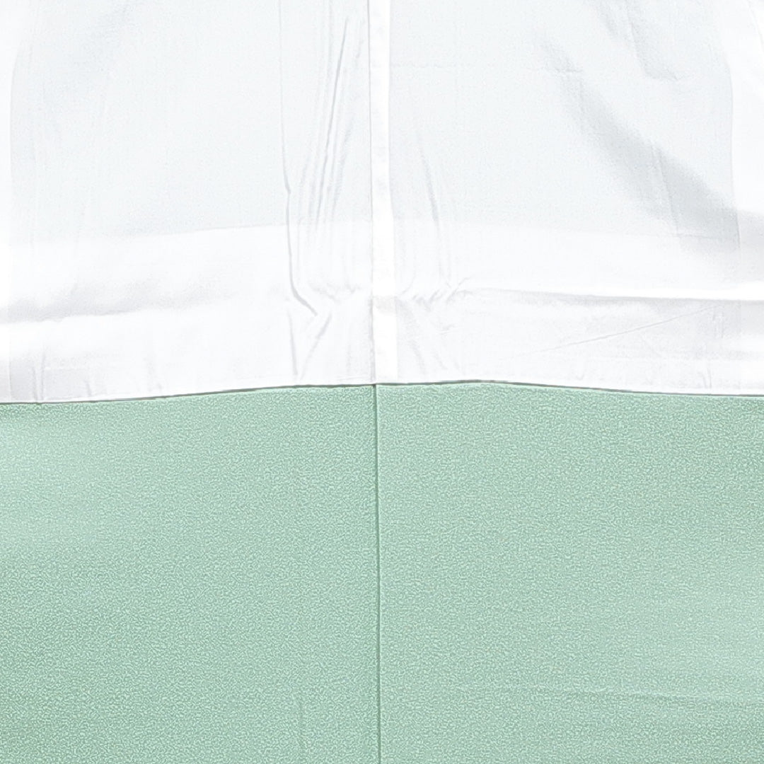 付下げ 袷 身丈153cm 裄丈61cm 正絹 Sランク Sサイズ 広衿 一つ紋 セミフォーマル 花柄 ぼかし染 刺繍 落款 緑系 1261-15905