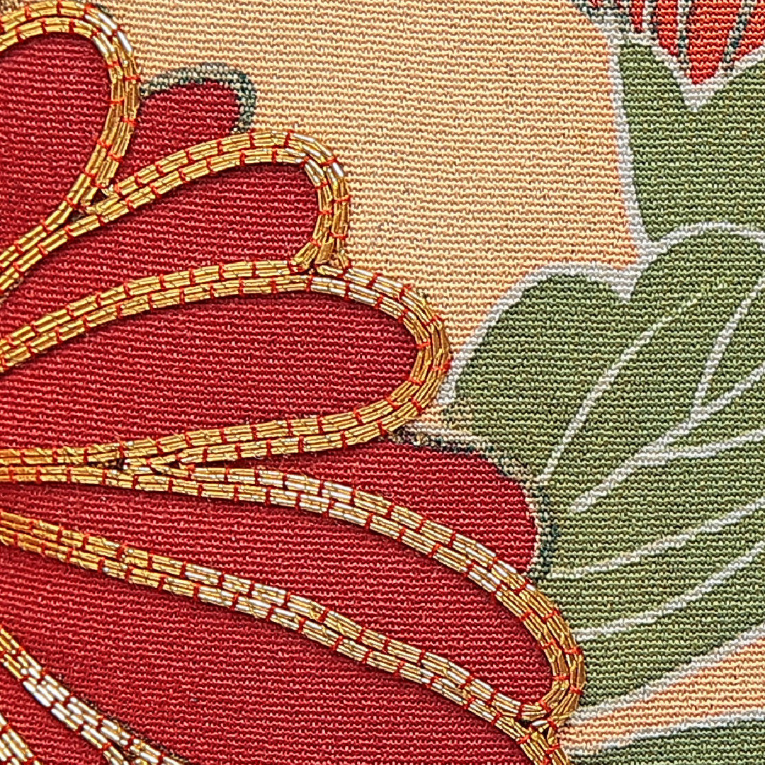 黒留袖 袷 身丈159cm 裄丈65cm 五つ紋 五三桐 フォーマル Cランク Mサイズ 正絹 比翼仕立て 広衿 菊 金駒刺繍 1211-F0740